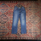 Lee W28 L24 Straight Leg Blue Denim Jeans