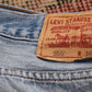 Levi's 550 W34 L26 Tapered Leg Relaxed Fit Distressed Style Blue Denim Jeans