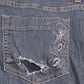 Lee W32 L30 Straight Leg Loose Fit Classic Ripped Style Blue Denim Jeans