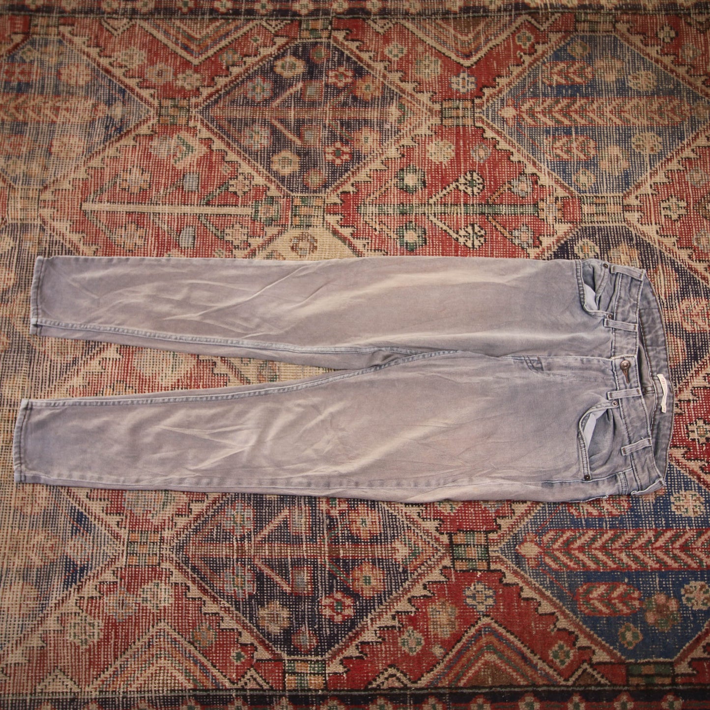 Levi's 721 Orange Tab W28 L30 Skinny Grey Denim Jeans