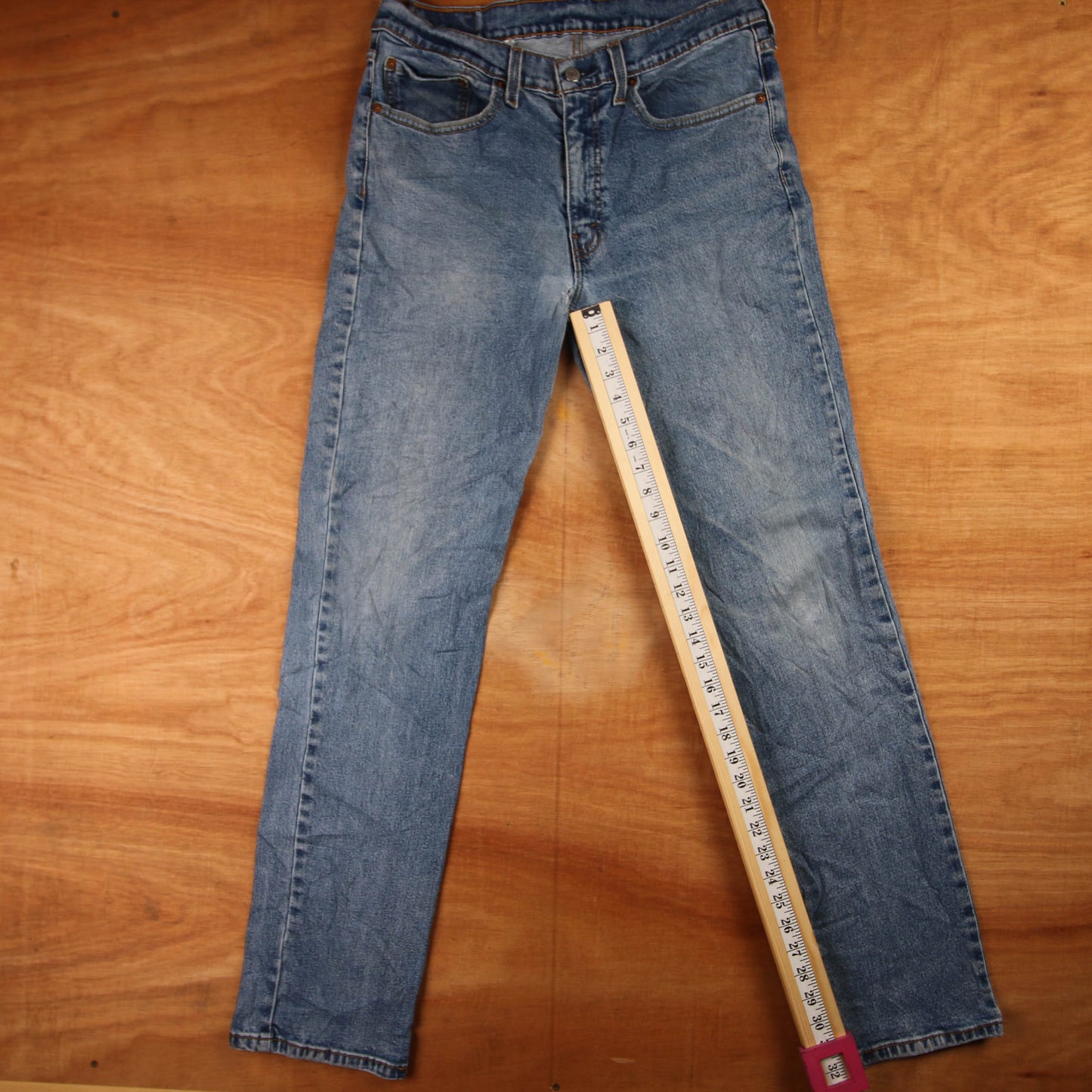 Levi's 514 Red Tab W34 L32 Straight Leg Blue Denim Jeans