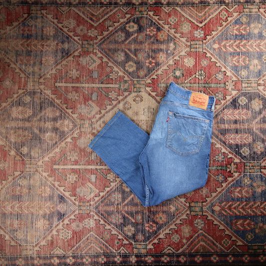 Levi's 505 Red Tab W36 L24 Straight Leg Regular Fit Blue Denim Jeans
