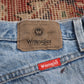 Wrangler W30 L35 Straight Leg Regular Fit Classic Ripped Style Blue Denim Jeans