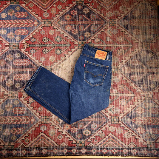 Levi's 505 W36 L28 Straight Leg Regular Fit Blue Denim Jeans