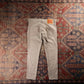 Levi's 511 Red Tab W32 L25 Slim Fit Beige Denim Jeans