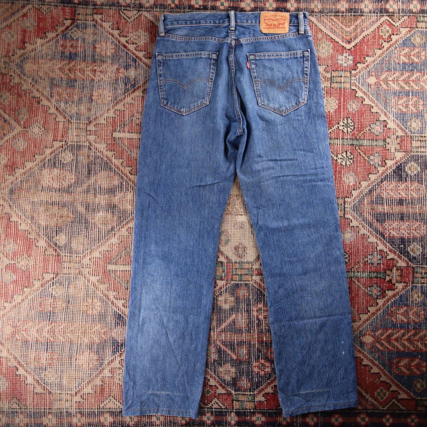 Levi's 751 Red Tab W32 L32 Straight Leg Blue Denim Jeans
