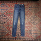 Levi's W24 L29 Skinny Classic Ripped Style Blue Denim Jeans