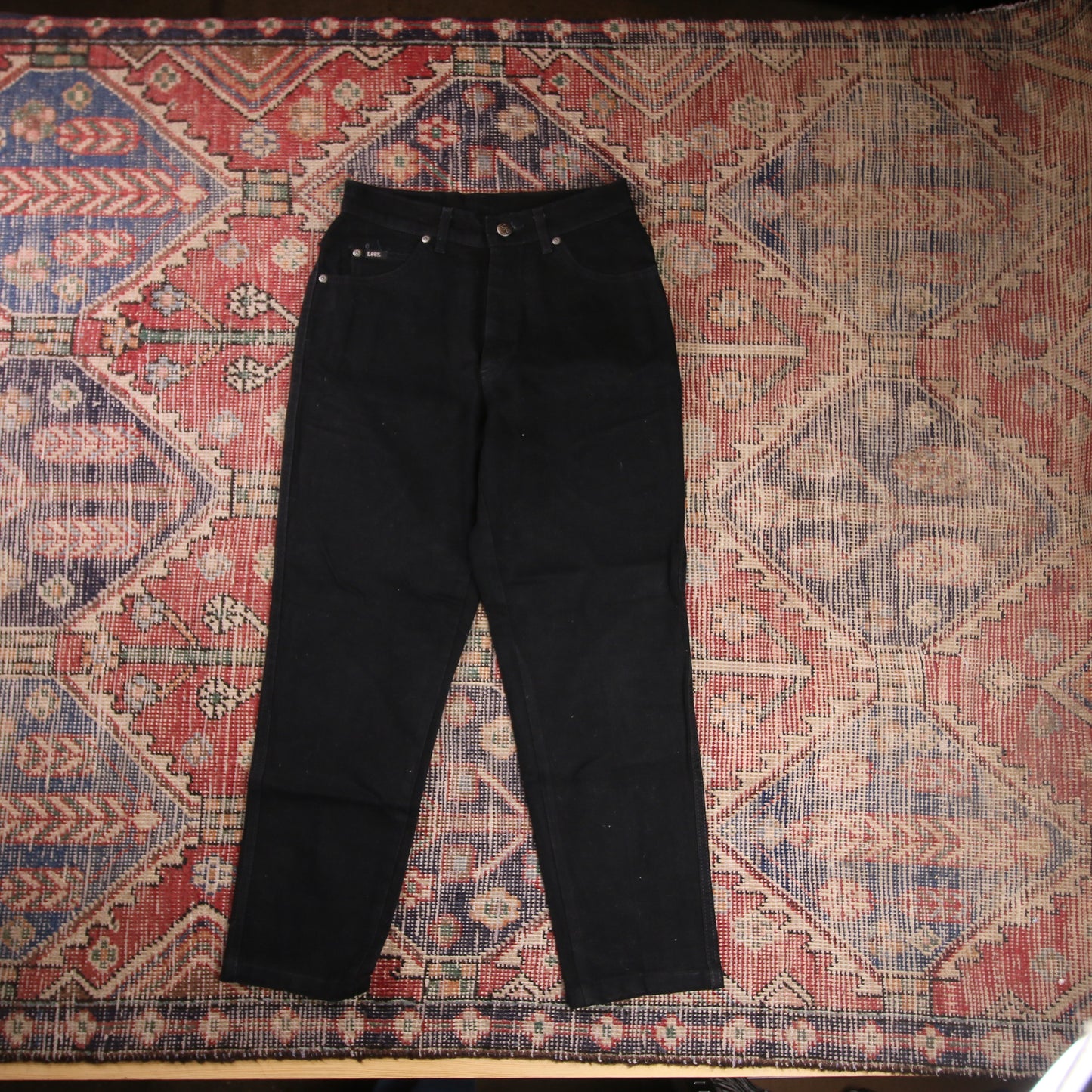 Lee W26 L25 Straight Leg Black Denim Jeans