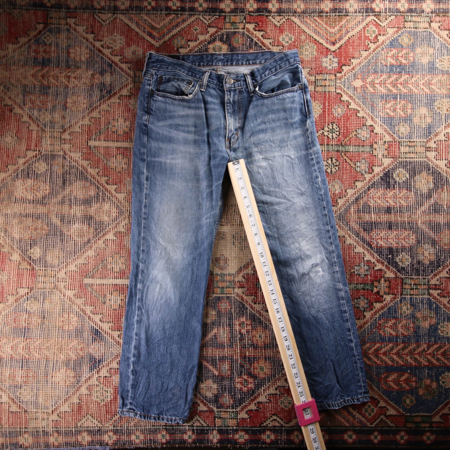 Levi's 514 Red Tab W34 L27 Straight Leg Blue Denim Jeans