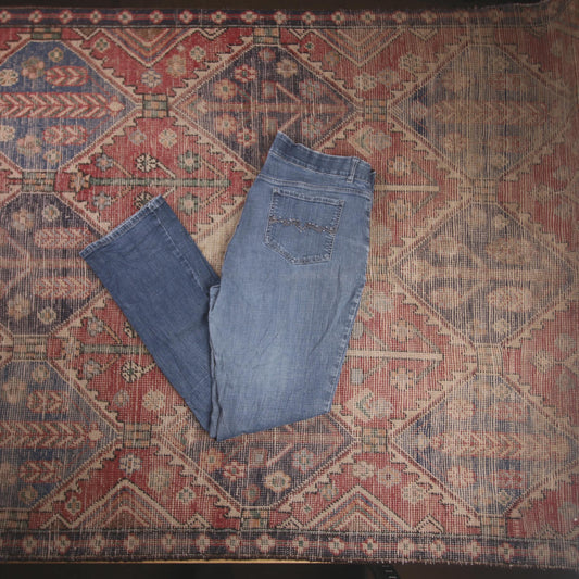 Lee W40 L32 Straight Leg Loose Fit Blue Denim Jeans