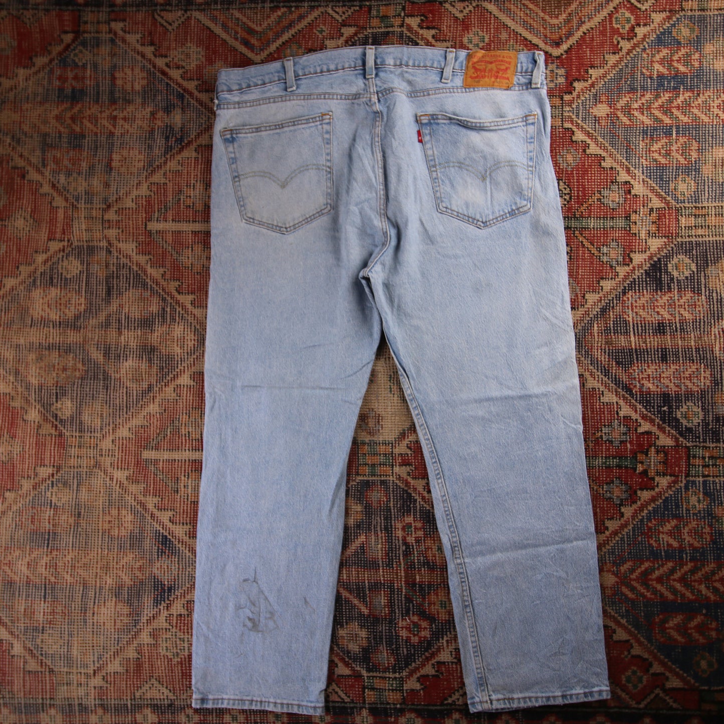 Levi's 505 W40 L28 Straight Leg Regular Fit Blue Denim Jeans
