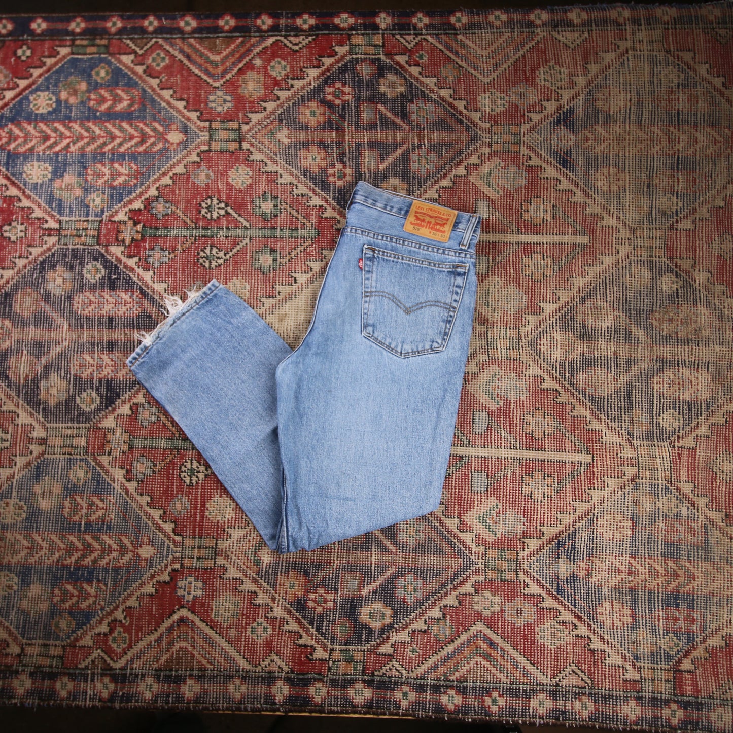 Levi's 516 W34 L28 Straight Leg Blue Denim Jeans