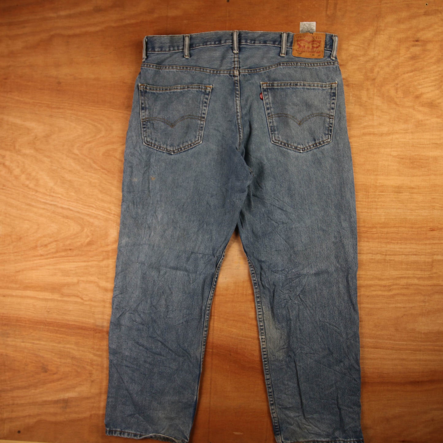 Levi's 550 Red Tab W38 L28 Tapered Leg Relaxed Fit Blue Denim Jeans