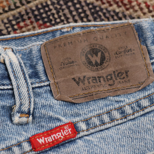 Wrangler W36 L28 Straight Leg Blue Denim Jeans