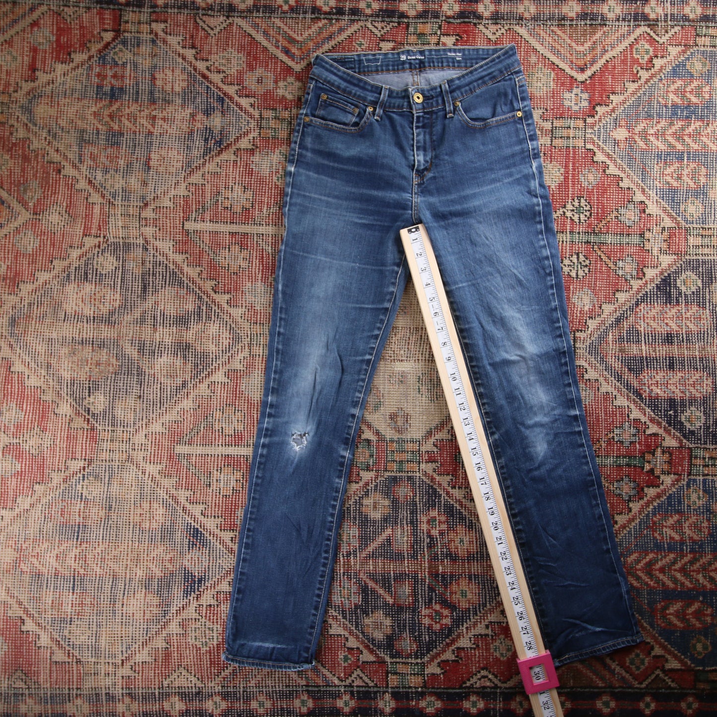 Levi's 197 Red Tab W26 L30 Slim Straight Blue Denim Jeans