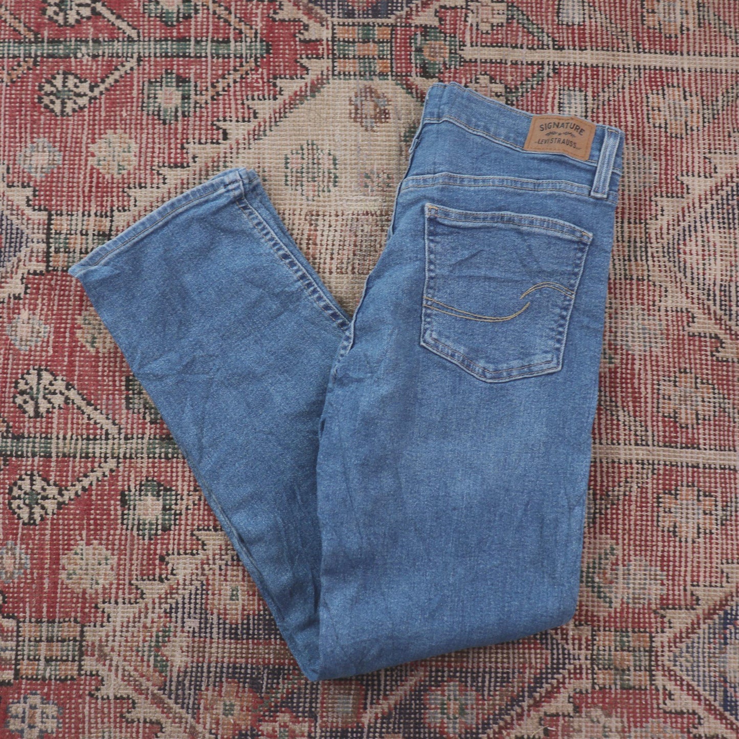 Levi's W28 L26 Straight Leg Blue Denim Jeans