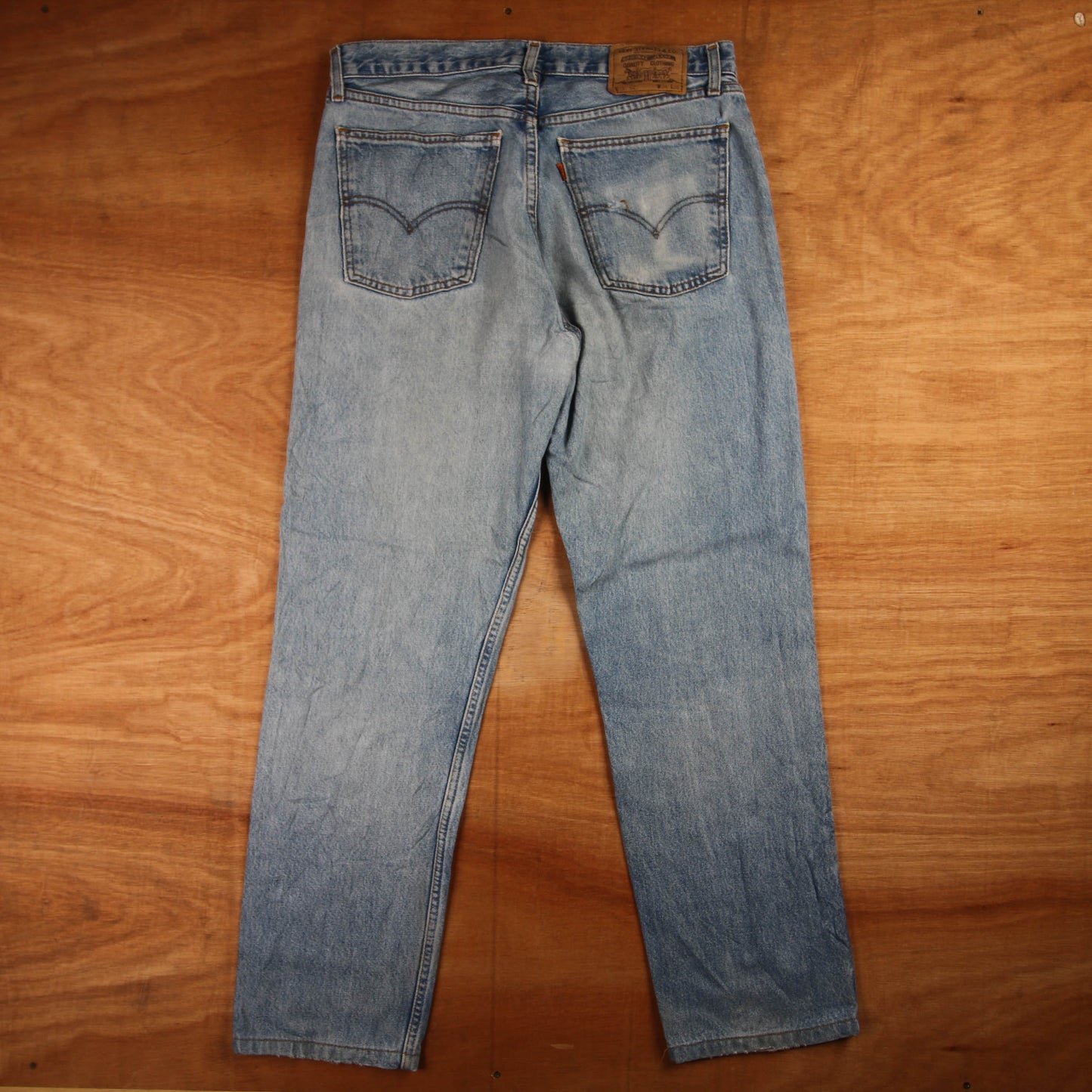 Levi's 615 Orange Tab W34 L30 Regular Fit Blue Denim Jeans