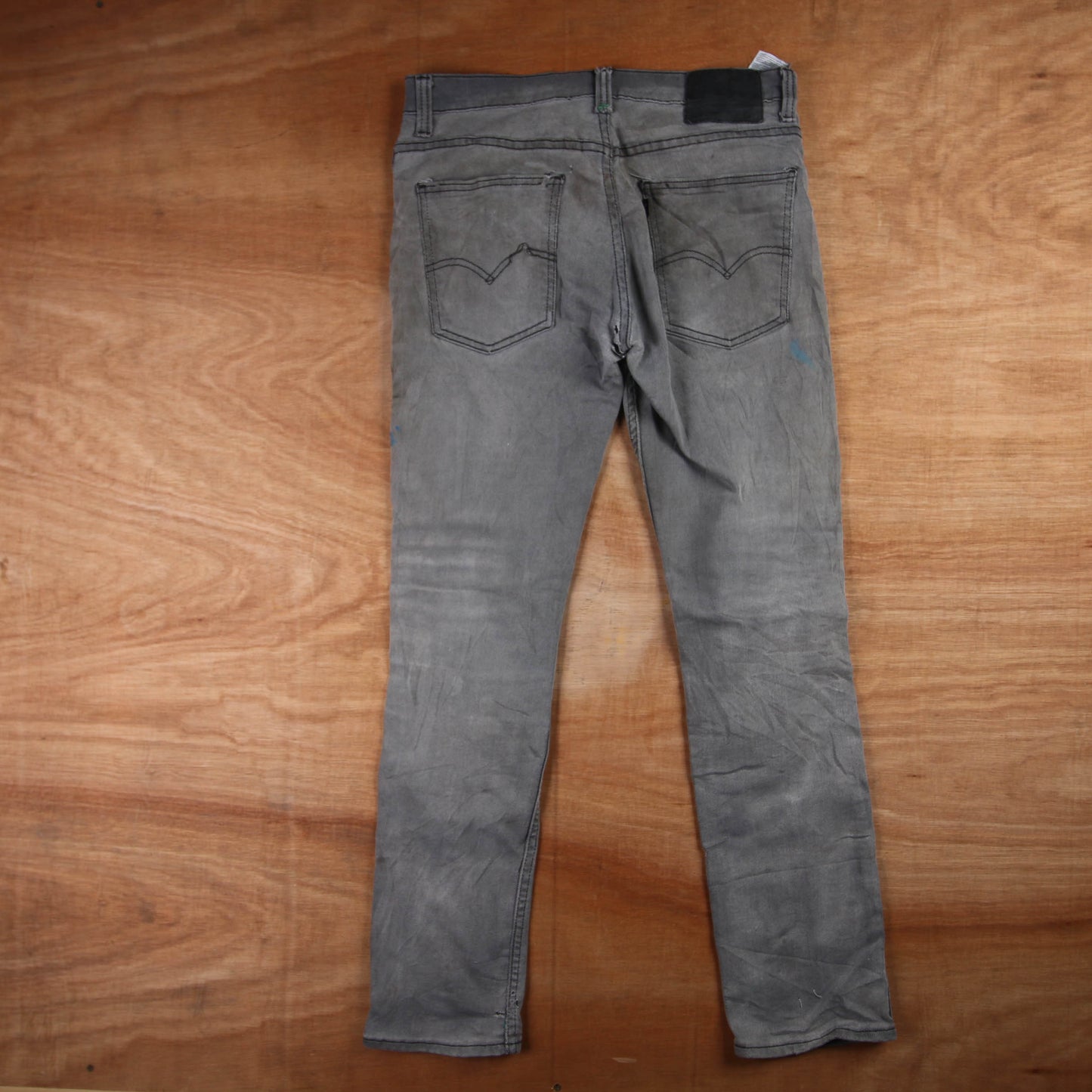 Levi's 505 Black Tab W28 L30 Straight Leg Regular Fit Grey Denim Jeans