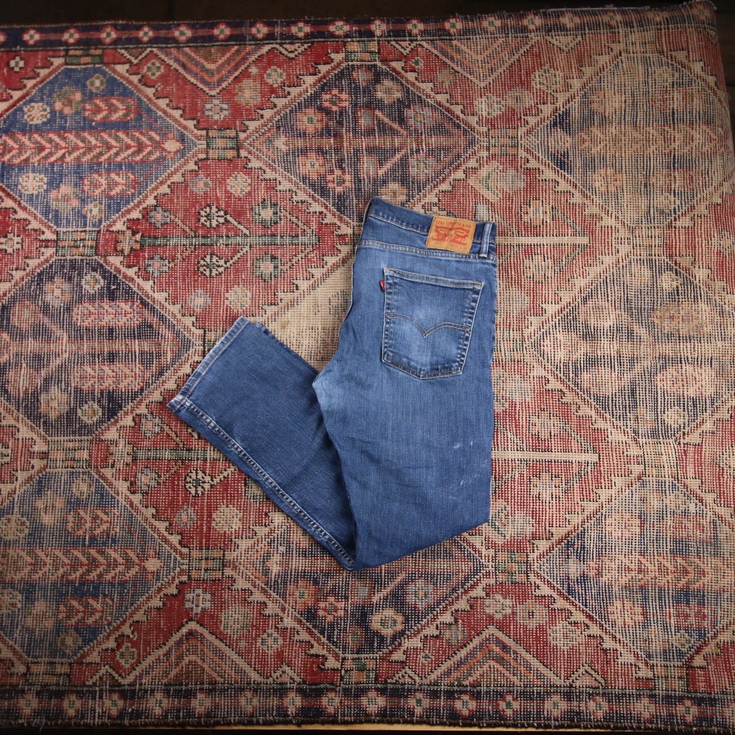 Levi's 513 W36 L28 Straight Leg Slim Fit Blue Denim Jeans