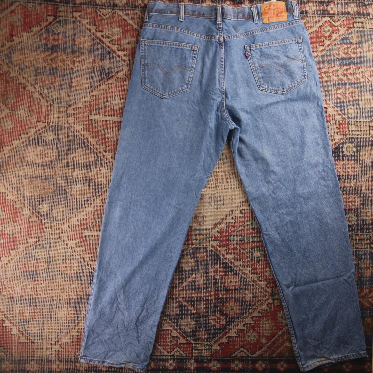 Levi's 550 Red Tab W40 L33 Tapered Leg Relaxed Fit Blue Denim Jeans