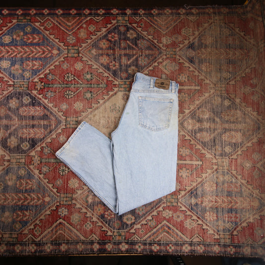 Wrangler W34 L31 Straight Leg Relaxed Fit Blue Denim Jeans