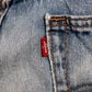 Levi's 505 W34 L31 Straight Leg Regular Fit Classic Ripped Style Blue Denim Jean