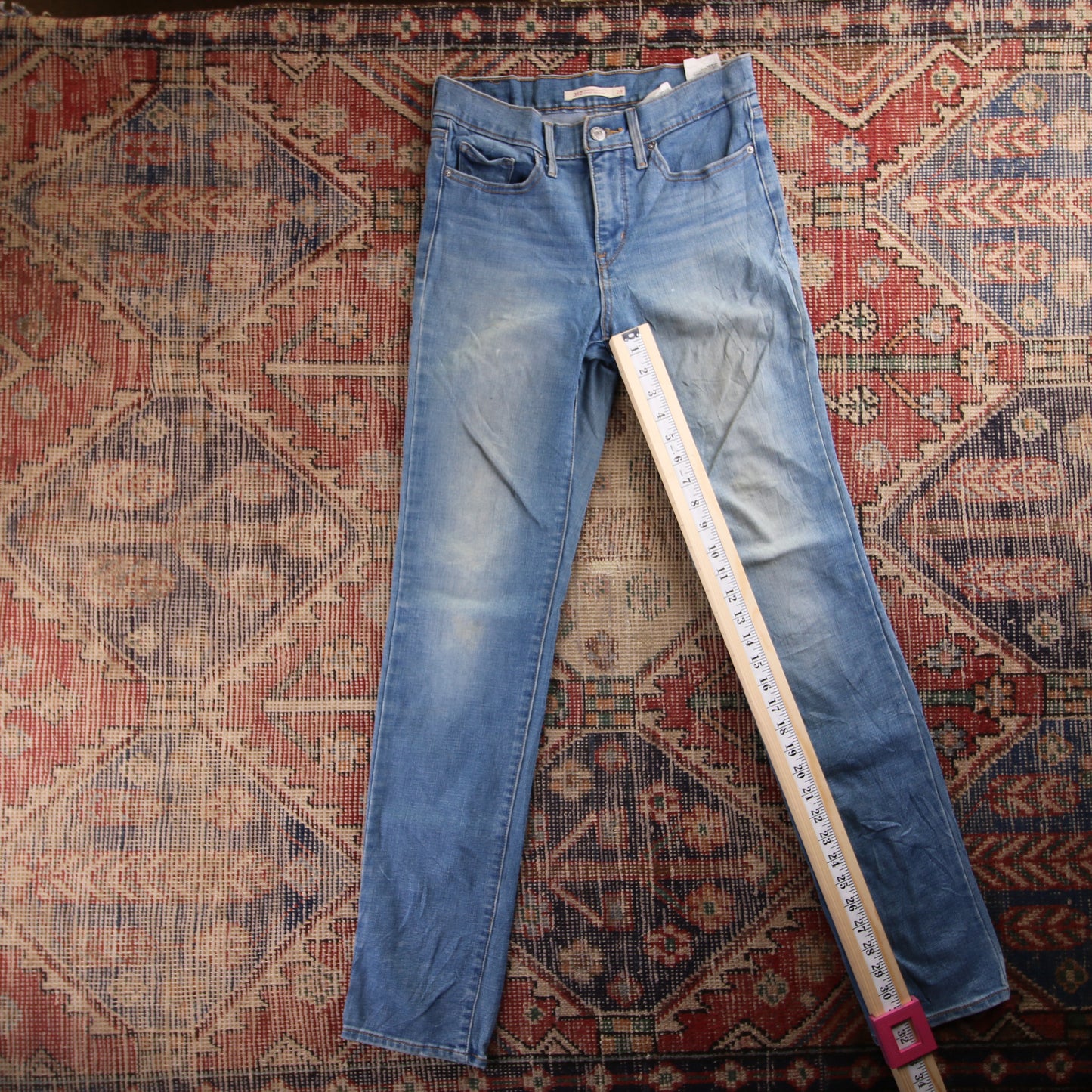 Levi's 312 Red Tab W28 L32 Slim Blue Denim Jeans