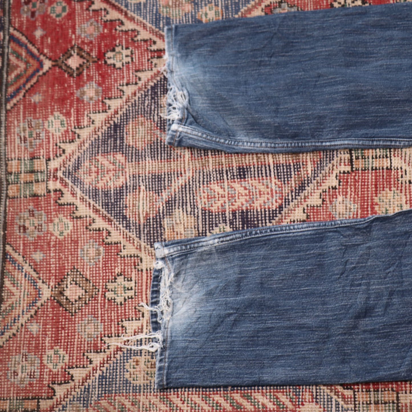 Wrangler W36 L29 Straight Leg Relaxed Fit Blue Denim Jeans