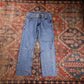 Levi's 505 W30 L26 Straight Leg Regular Fit Classic Ripped Style Blue Denim Jean