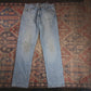 Wrangler W36 L34 Straight Leg Relaxed Fit Blue Denim Jeans