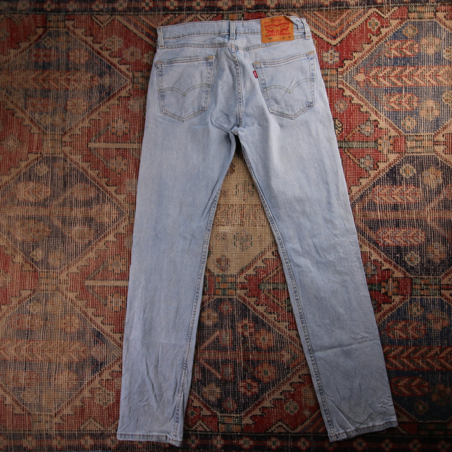 Levi's 505 Red Tab W26 L33 Straight Leg Regular Fit Blue Denim Jeans