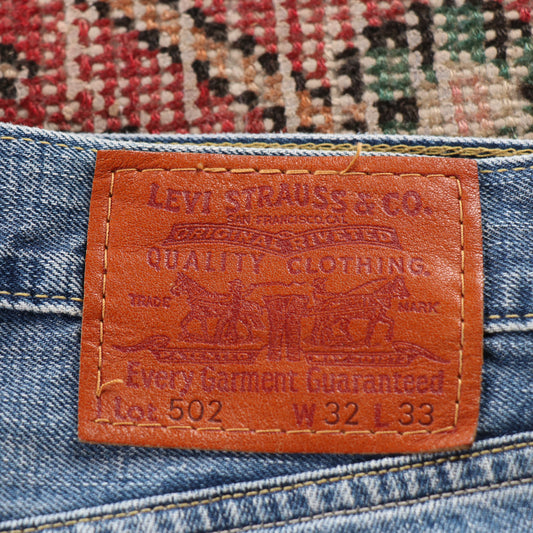 Levi's 502 Red Tab W30 L31 Tapered Leg Regular Fit Blue Denim Jeans