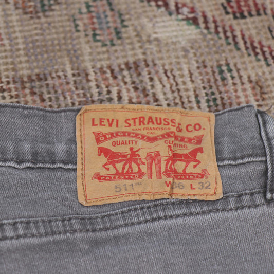 Levi's 511 W34 L30 Slim Fit Grey Denim Jeans