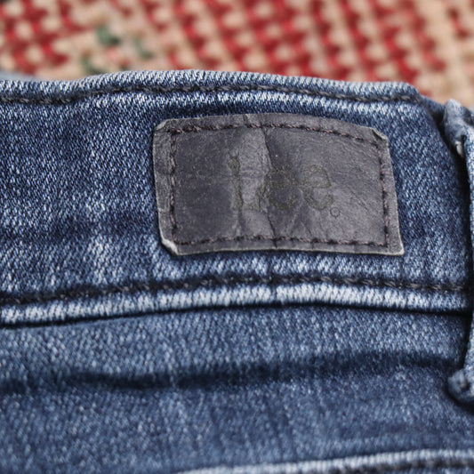 Lee W38 L29 Straight Leg Relaxed Fit Blue Denim Jeans