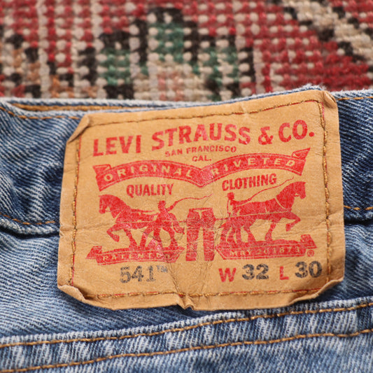 Levi's 541 Red Tab W34 L29 Tapered Leg Blue Denim Jeans
