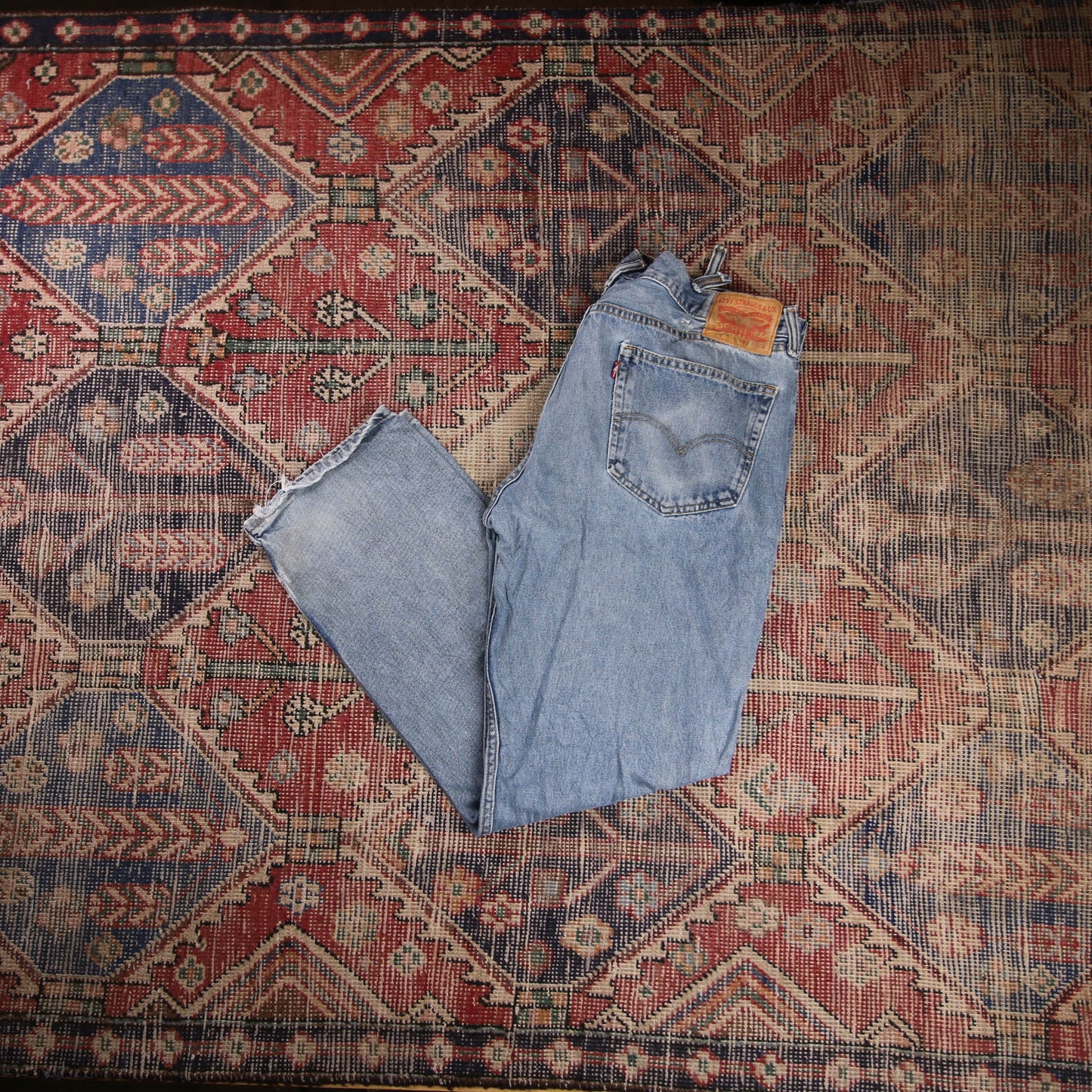 Levi's 505 W38 L30 Straight Leg Regular Fit Blue Denim Jeans