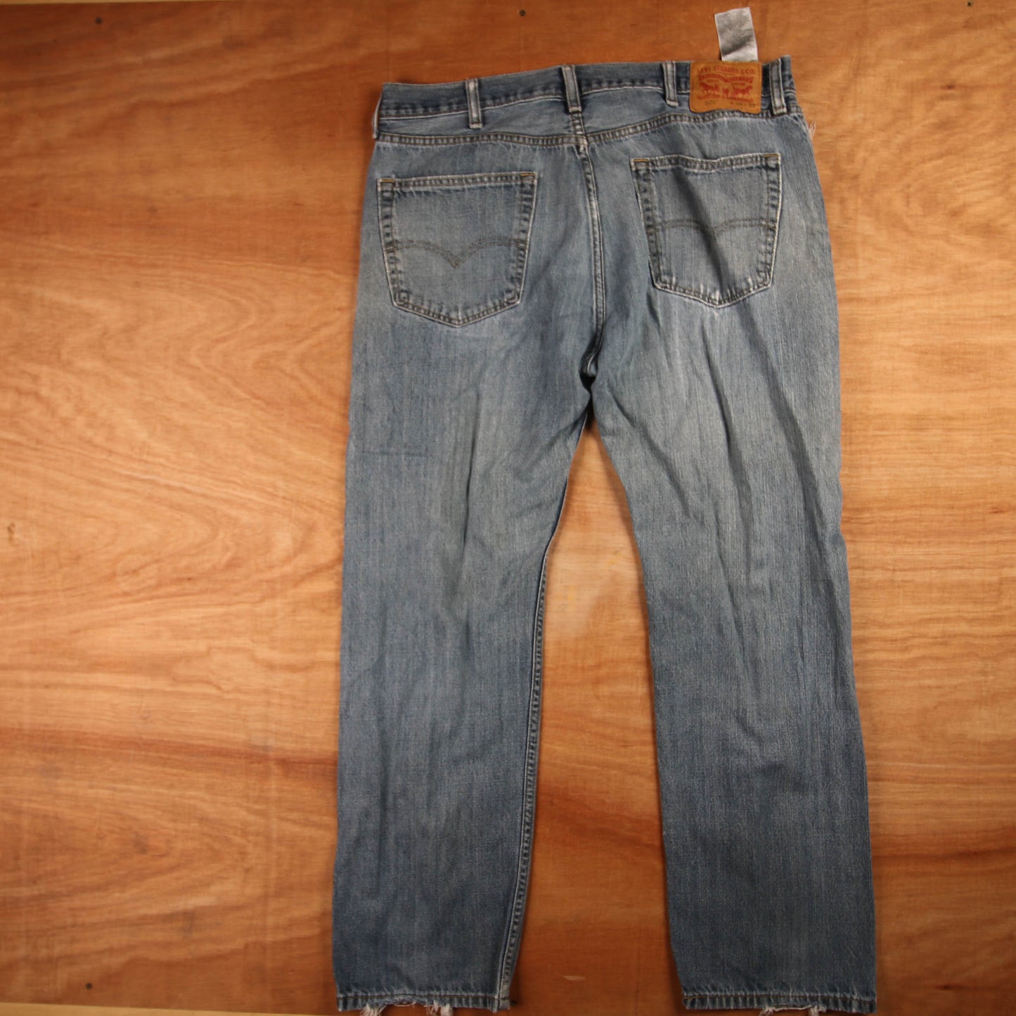 Levi's 505 Red Tab W36 L29 Straight Leg Regular Fit Classic Ripped Style Blue De