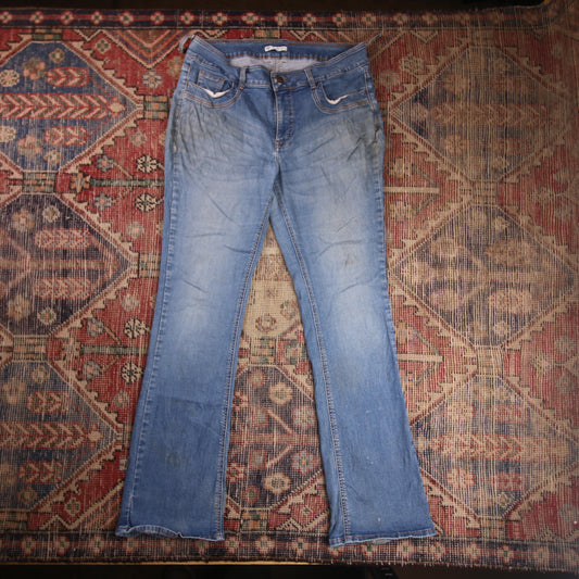 Lee W34 L30 Bootcut Blue Denim Jeans