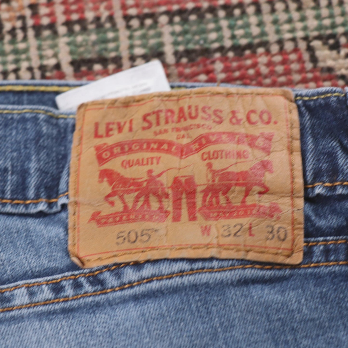 Levi's 505 Red Tab W32 L28 Straight Leg Regular Fit Blue Denim Jeans