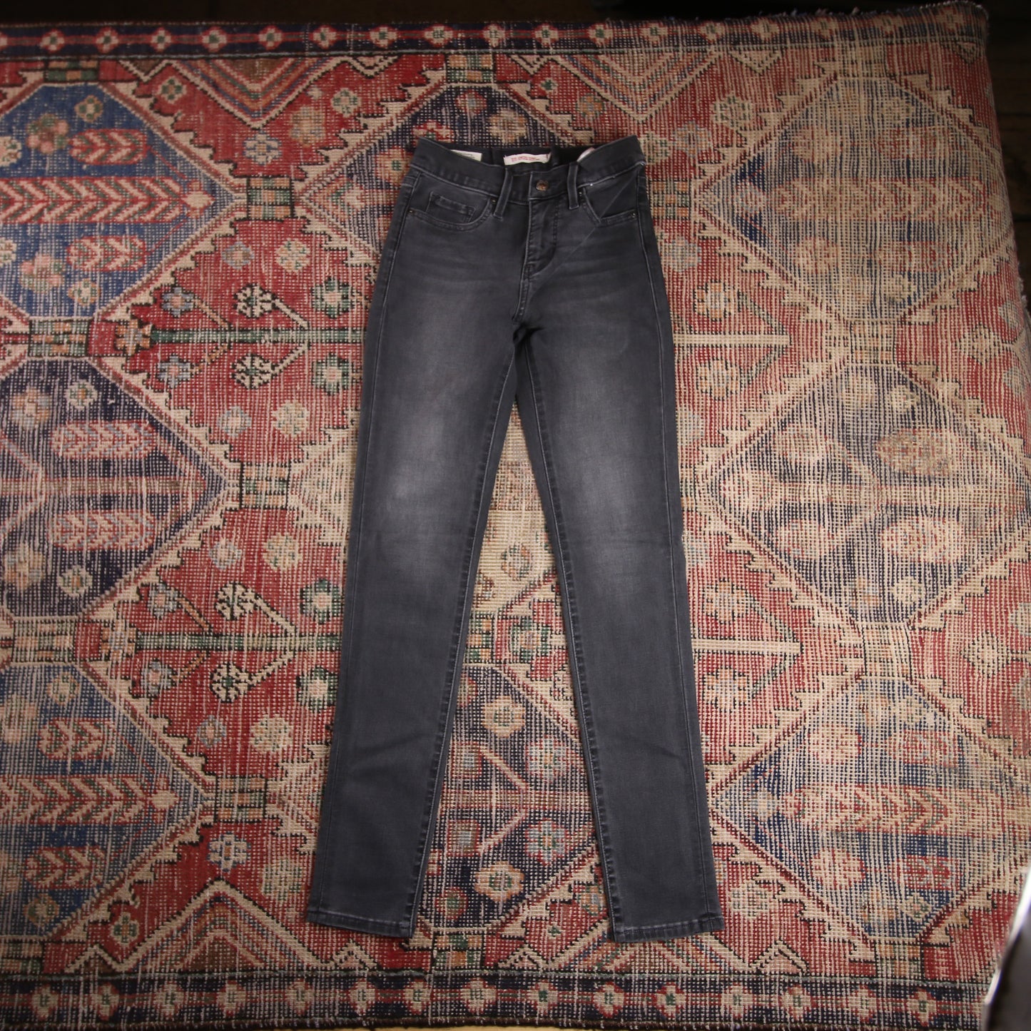 Levi's 311 Capital E W24 L28 Skinny Black Denim Jeans