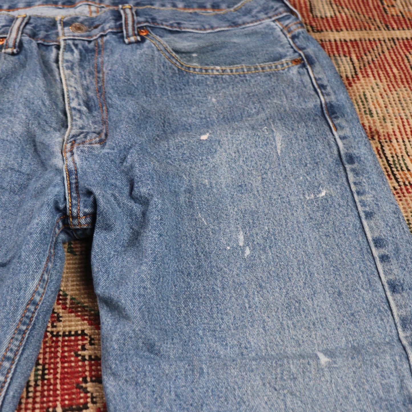Levi's 505 W34 L29 Straight Leg Regular Fit Blue Denim Jeans