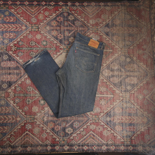 Levi's 505 W38 L34 Straight Leg Regular Fit Blue Denim Jeans
