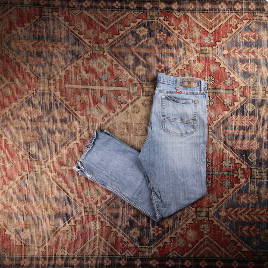 Wrangler W36 L30 Straight Blue Denim Jeans