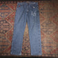 Wrangler W38 L33 Straight Leg Relaxed Fit Blue Denim Jeans