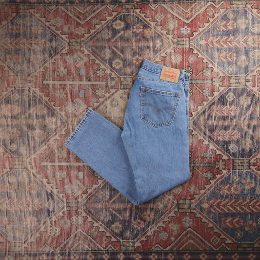 Levi's 505 Red Tab W32 L29 Straight Leg Regular Fit Blue Denim Jeans