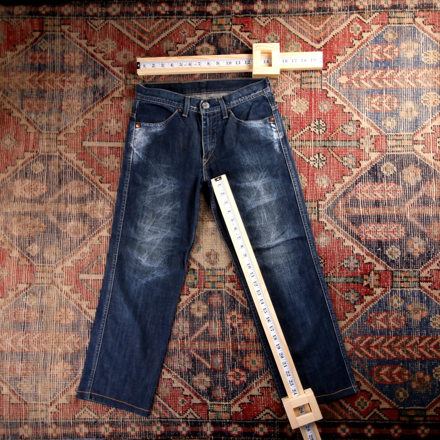 Levi's 559 Red Tab W28 L26 Straight Leg Relaxed Fit Blue Denim Jeans