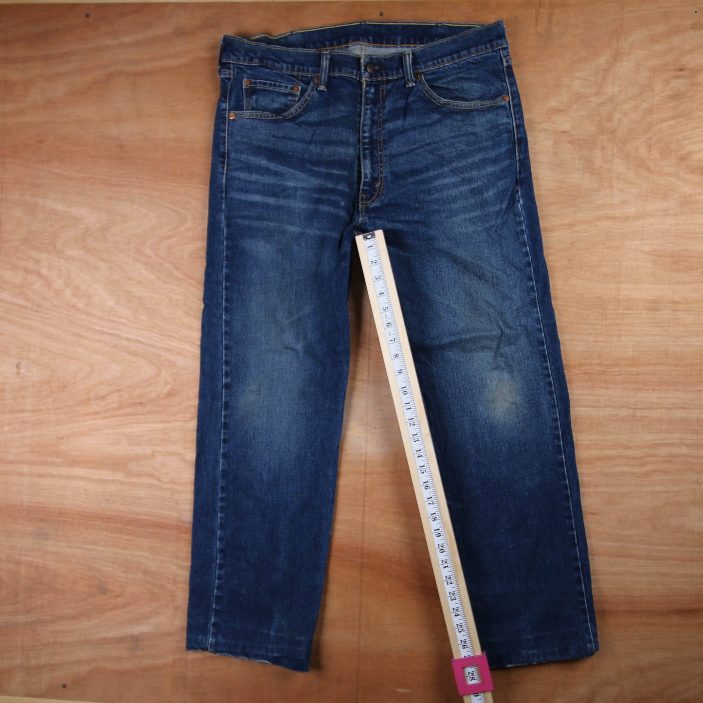 Levi's 505 Red Tab W38 L28 Straight Leg Regular Fit Blue Denim Jeans
