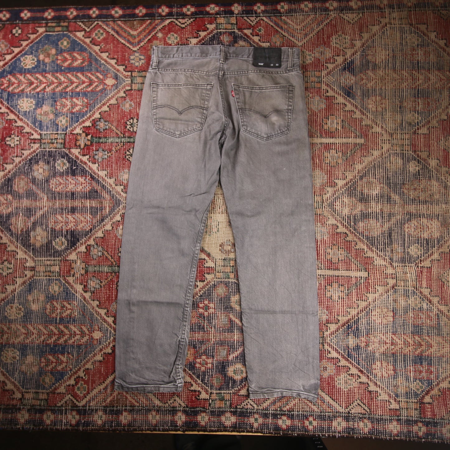 Levi's 508 W34 L26 Tapered Leg Regular Fit Grey Denim Jeans