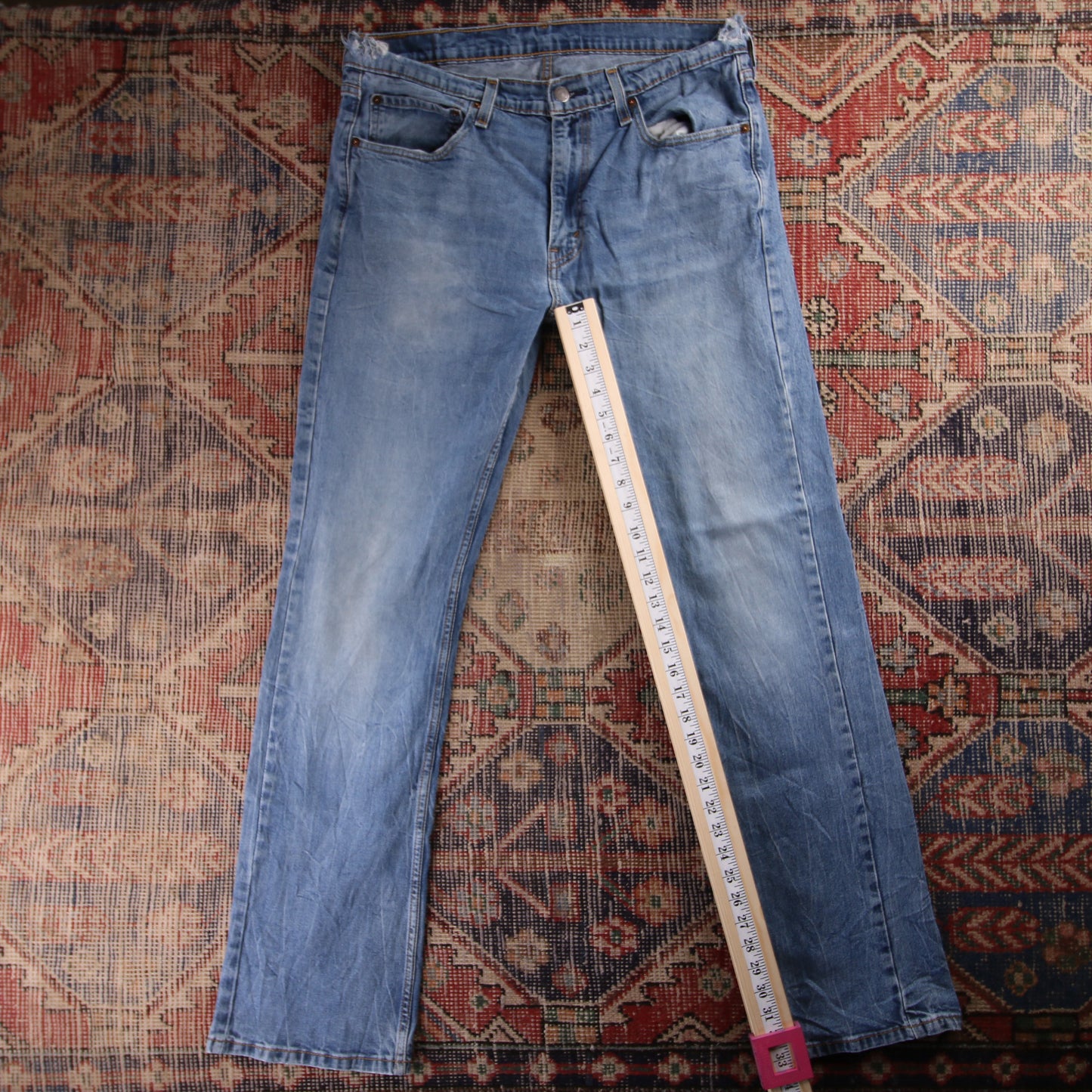 Levi's 514 Red Tab W36 L33 Straight Leg Blue Denim Jeans