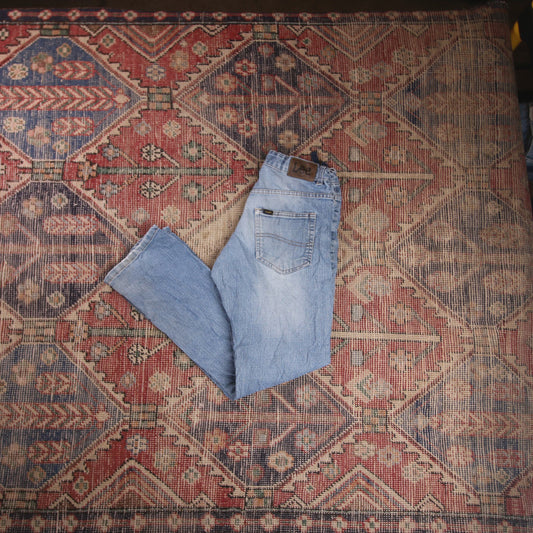 Lee W24 L28 Skinny Classic Ripped Style Blue Denim Jeans